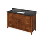 Jeffrey Alexander - 60'' Chocolate Chatham Vanity, Black Granite Vanity Top, undermount rectangle bowl - Chocolate