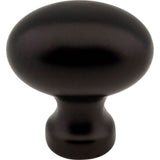 1-3/16'' Overall Length Matte Black Football Bordeaux Cabinet Knob
