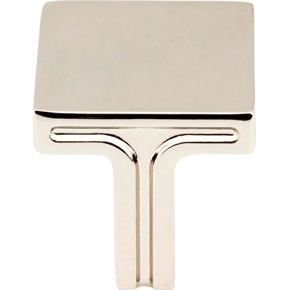 1-1/8'' Overall Length Polished Nickel Square Anwick Cabinet Knob
