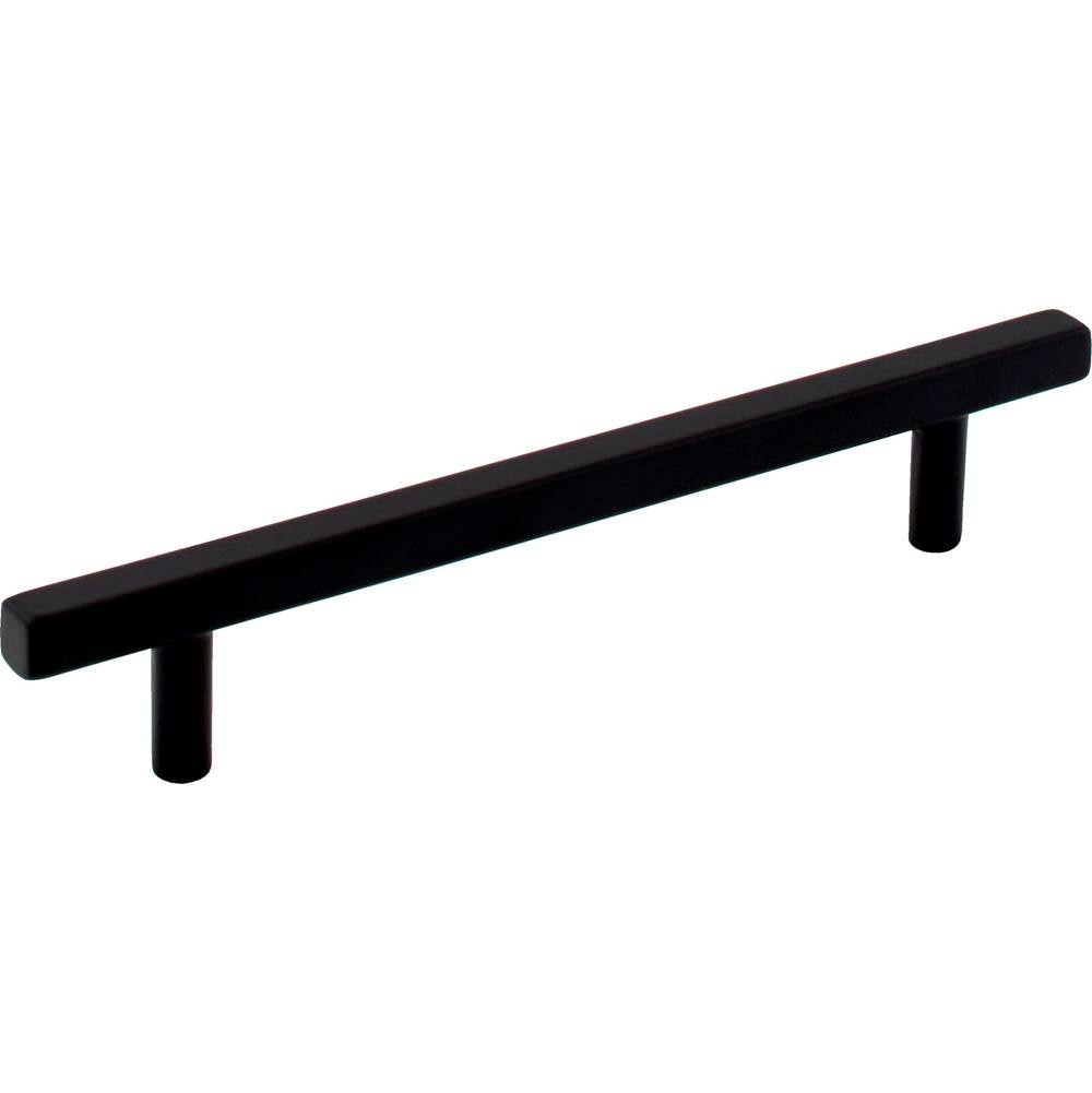 Jeffrey Alexander - 128 mm Center-to-Center Matte Black Square Dominique Cabinet Bar Pull - Matte Black