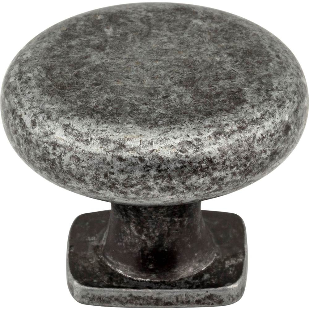 1-3/8'' Diameter Distressed Antique Silver Belcastel 1 Cabinet Knob