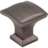 Jeffrey Alexander - 1-1/4'' Overall Length Brushed Pewter Square Annadale Cabinet Knob - Brushed Pewter
