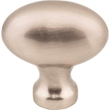 1-9/16'' Overall Length Satin Nickel Football Lyon Cabinet Knob
