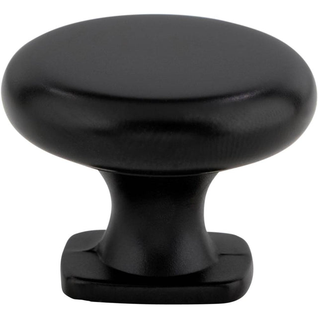 Jeffrey Alexander - 1-3/8'' Diameter Matte Black Belcastel 1 Cabinet Knob - Matte Black