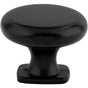 Jeffrey Alexander - 1-3/8'' Diameter Matte Black Belcastel 1 Cabinet Knob - Matte Black
