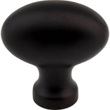 1-9/16'' Overall Length Matte Black Football Lyon Cabinet Knob