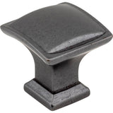 Jeffrey Alexander - 1-1/4'' Overall Length Gun Metal Square Annadale Cabinet Knob - Gun Metal