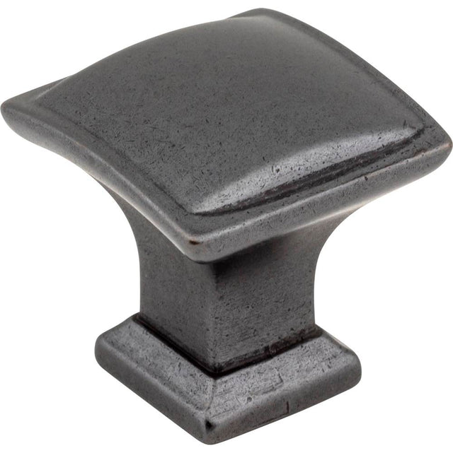 Jeffrey Alexander - 1-1/4'' Overall Length Gun Metal Square Annadale Cabinet Knob - Gun Metal