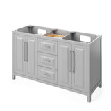 60'' Black Cade Vanity, double bowl, Calacatta Vienna Quartz Vanity Top, two undermount rectangle bowls