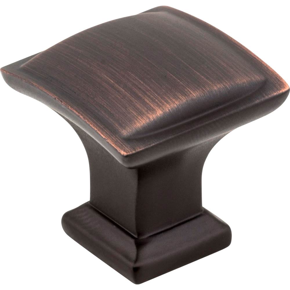 Jeffrey Alexander - 1-1/4'' Overall Length Brushed Oil Rubbed Bronze Square Annadale Cabinet Knob - Brushed Oil Rubbed Bronze