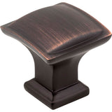 Jeffrey Alexander - 1-1/4'' Overall Length Brushed Oil Rubbed Bronze Square Annadale Cabinet Knob - Brushed Oil Rubbed Bronze