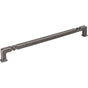 Jeffrey Alexander - 12'' Center-to-Center Distressed Antique Silver Rustic Twist Tahoe Appliance Handle - Distressed Antique Silver
