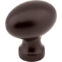 Jeffrey Alexander - 1-3/16'' Overall Length Dark Bronze Football Bordeaux Cabinet Knob - Dark Bronze