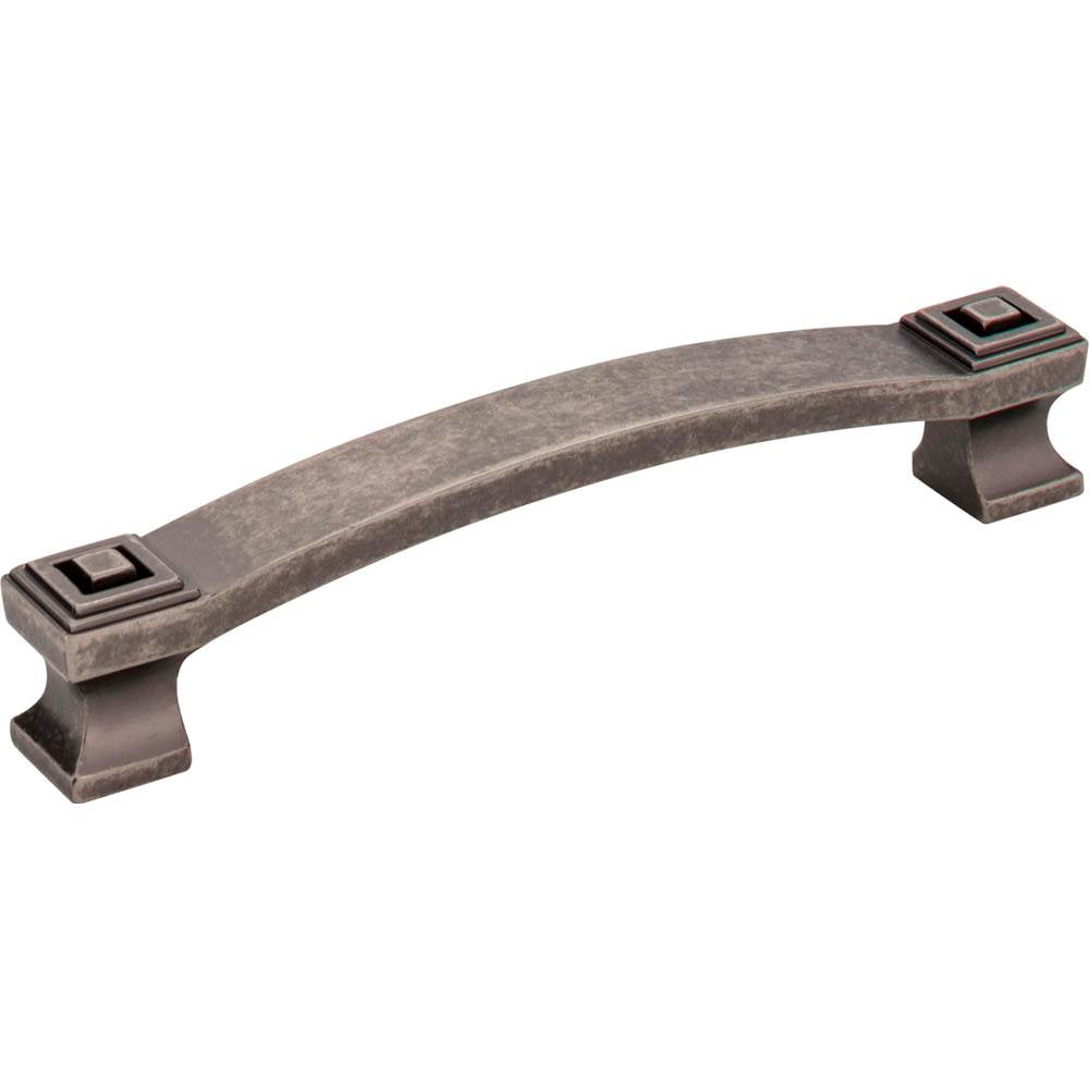 Jeffrey Alexander - 128 mm Center-to-Center Distressed Pewter Square Delmar Cabinet Pull - Distressed Pewter