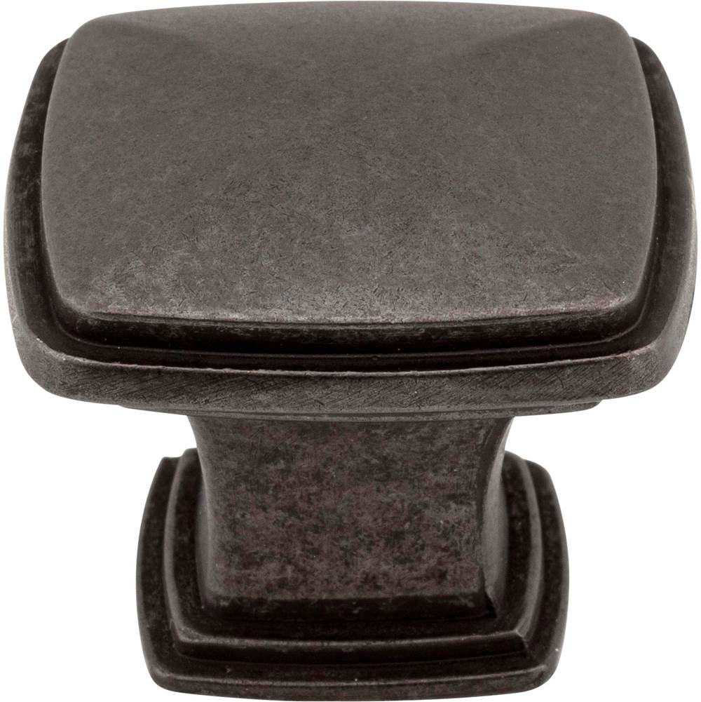 1-3/16'' Overall Length Gun Metal Square Milan 1 Cabinet Knob