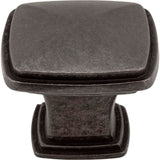 1-3/16'' Overall Length Gun Metal Square Milan 1 Cabinet Knob