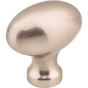 Jeffrey Alexander - 1-9/16'' Overall Length Satin Nickel Football Lyon Cabinet Knob - Satin Nickel