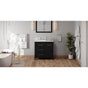 Jeffrey Alexander - 36'' Black Katara Vanity, left offset - Black