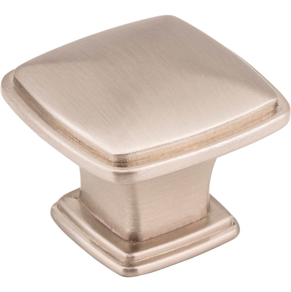 Jeffrey Alexander - 1-3/16'' Overall Length Satin Nickel Square Milan 1 Cabinet Knob - Satin Nickel