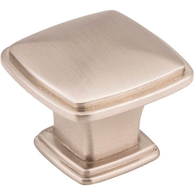 Jeffrey Alexander - 1-3/16'' Overall Length Satin Nickel Square Milan 1 Cabinet Knob - Satin Nickel