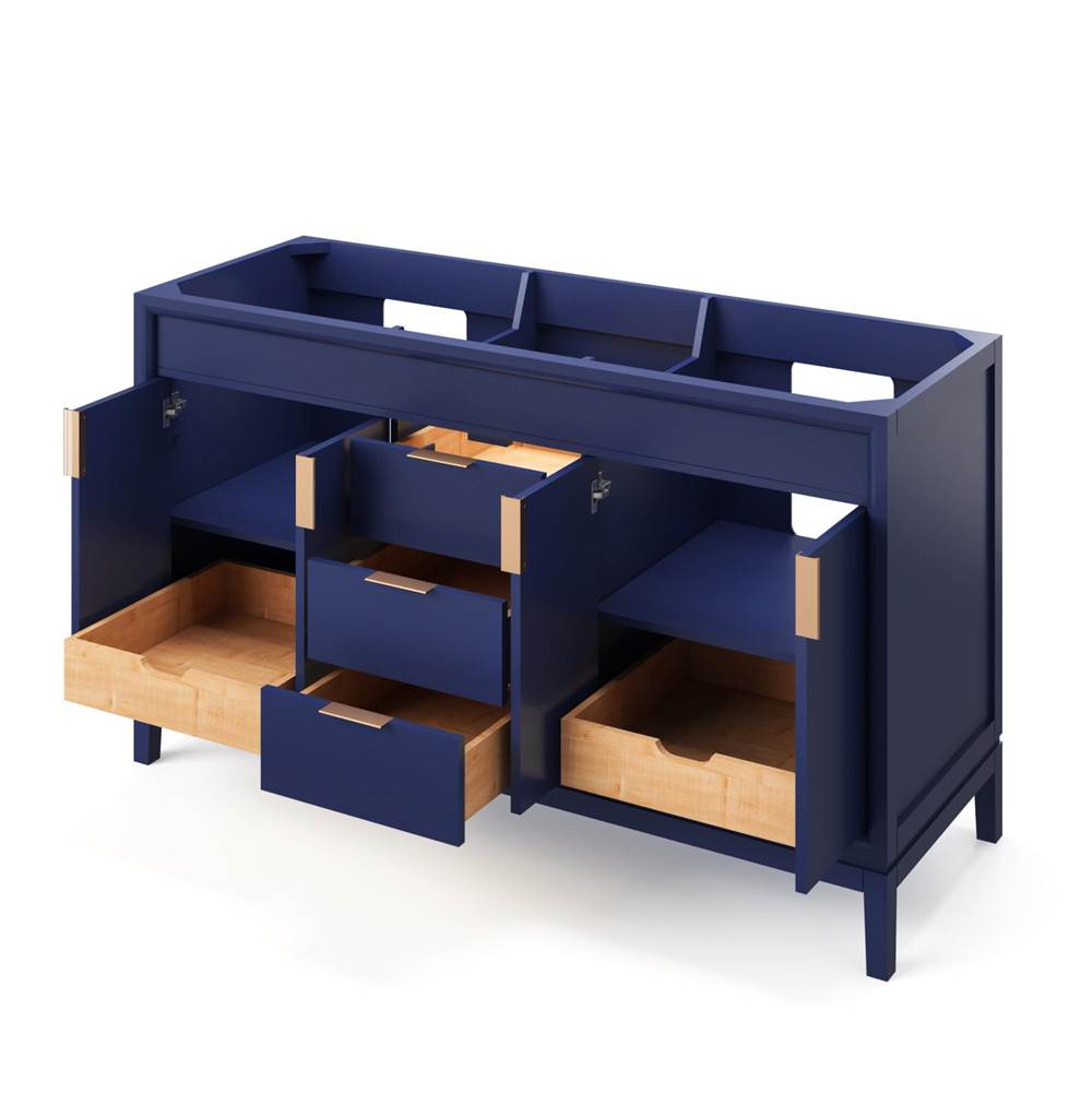 60'' Black Theodora Vanity, double bowl