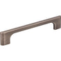 Jeffrey Alexander - 128 mm Center-to-Center Brushed Pewter Asymmetrical Leyton Cabinet Pull - Brushed Pewter