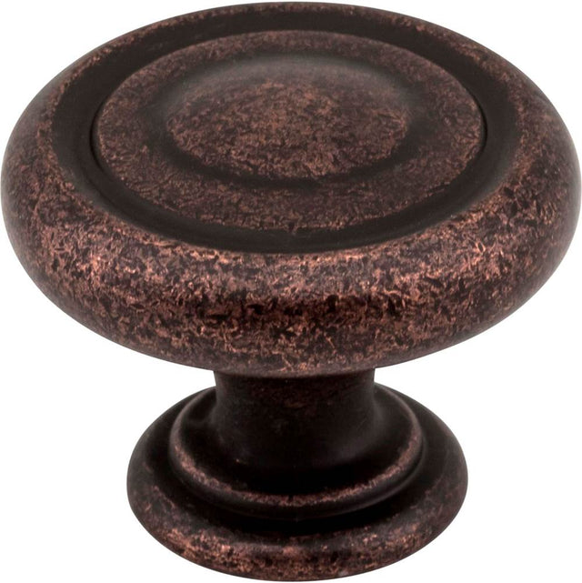 Jeffrey Alexander - 1-1/4'' Diameter Distressed Oil Rubbed Bronze Bremen 1 Cabinet Knob - Distressed Oil Rubbed Bronze