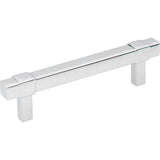 Jeffrey Alexander - 96 mm Center-to-Center Polished Chrome Square Zane Cabinet Pull - Polished Chrome
