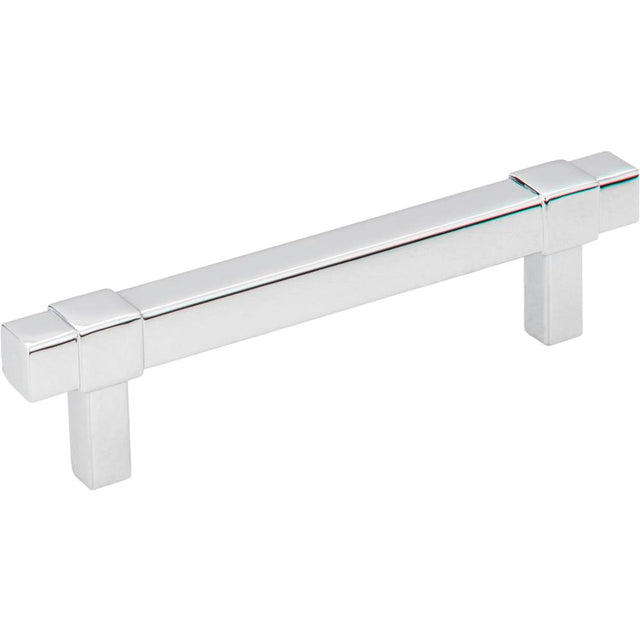 Jeffrey Alexander - 96 mm Center-to-Center Polished Chrome Square Zane Cabinet Pull - Polished Chrome