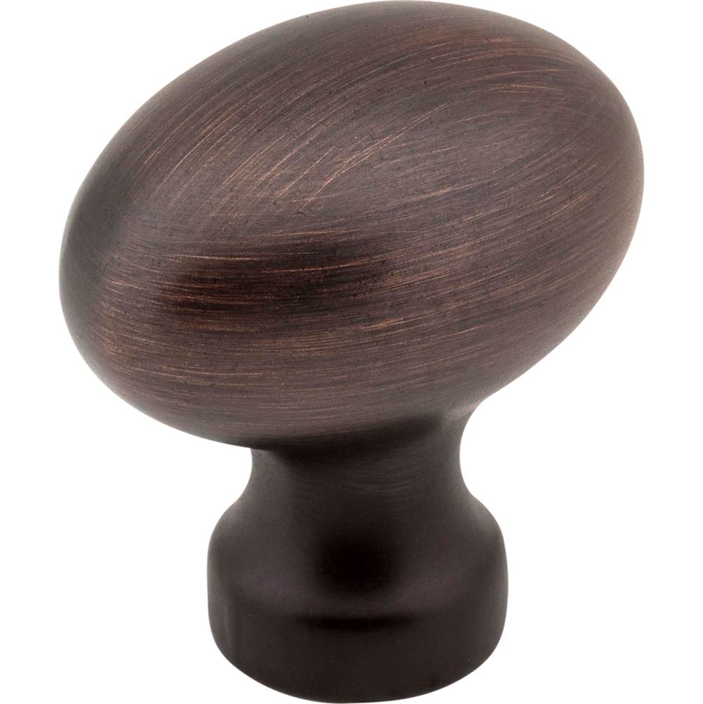 Jeffrey Alexander - 1-3/16'' Overall Length Brushed Oil Rubbed Bronze Football Bordeaux Cabinet Knob - Brushed Oil Rubbed Bronze