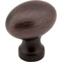Jeffrey Alexander - 1-3/16'' Overall Length Brushed Oil Rubbed Bronze Football Bordeaux Cabinet Knob - Brushed Oil Rubbed Bronze