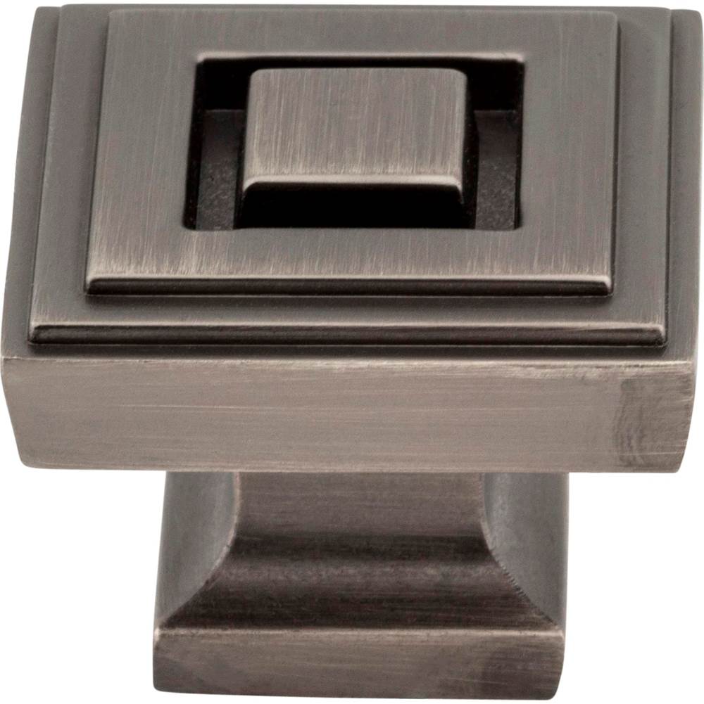 1-1/4'' Overall Length Brushed Pewter Square Delmar Cabinet Knob