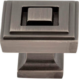 1-1/4'' Overall Length Brushed Pewter Square Delmar Cabinet Knob