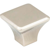 Jeffrey Alexander - 1-1/4'' Overall Length Polished Nickel Square Marlo Cabinet Knob - Polished Nickel