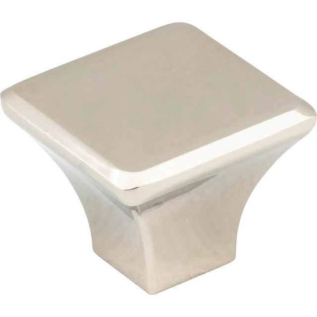 Jeffrey Alexander - 1-1/4'' Overall Length Polished Nickel Square Marlo Cabinet Knob - Polished Nickel