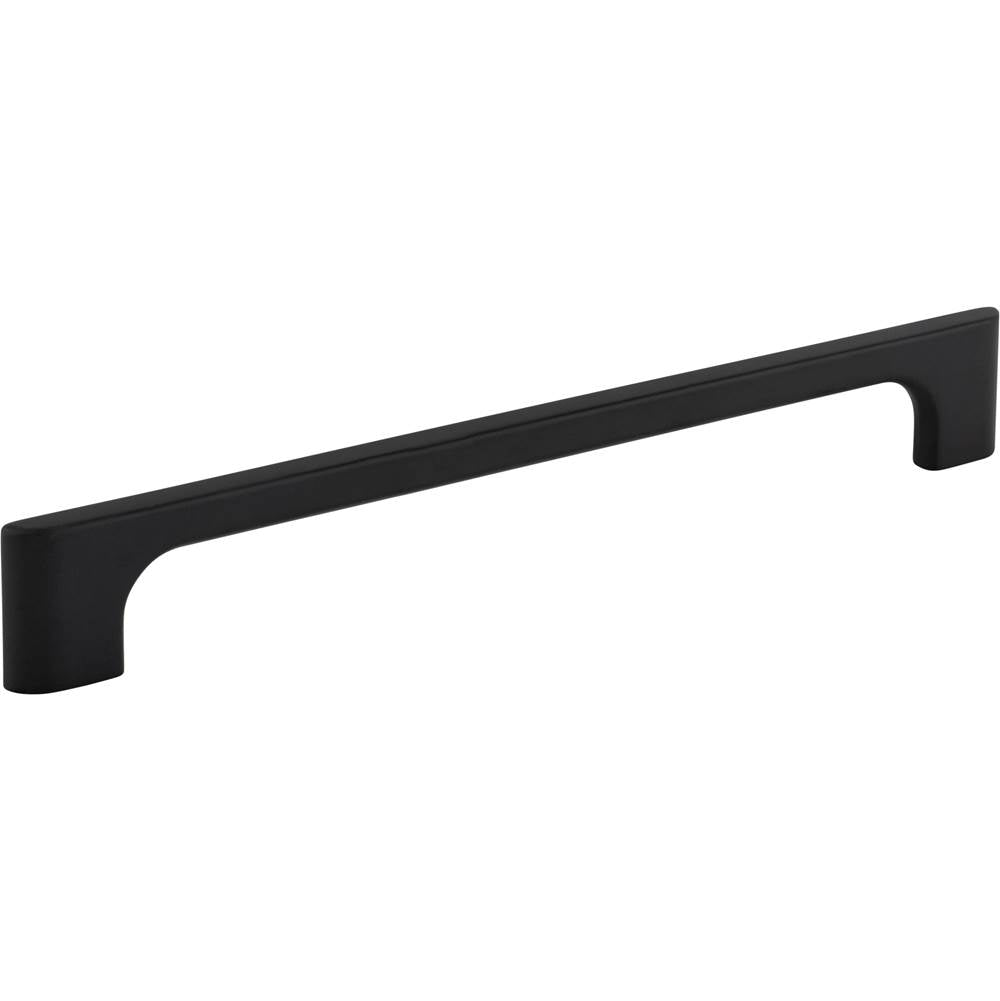 Jeffrey Alexander - 192 mm Center-to-Center Matte Black Asymmetrical Leyton Cabinet Pull - Matte Black