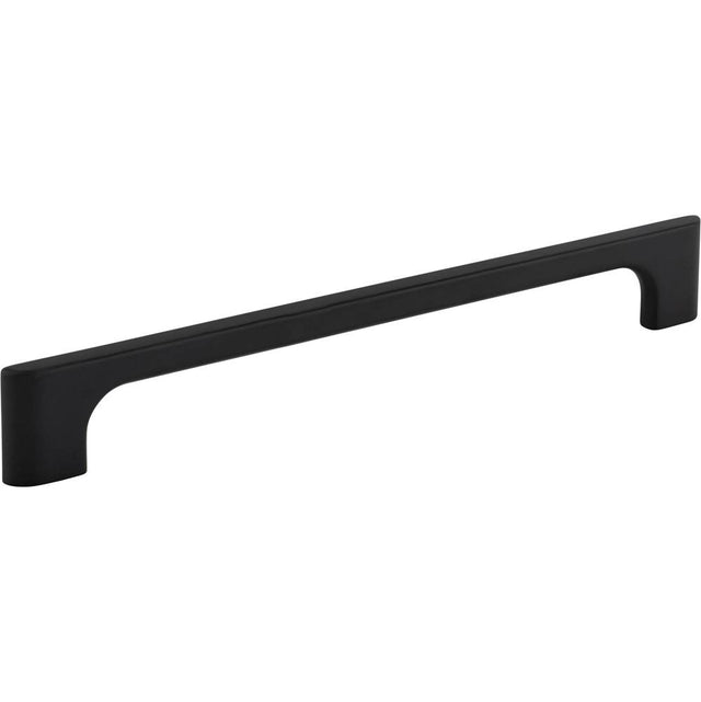 Jeffrey Alexander - 192 mm Center-to-Center Matte Black Asymmetrical Leyton Cabinet Pull - Matte Black