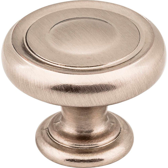 Jeffrey Alexander - 1-1/4'' Diameter Satin Nickel Bremen 1 Cabinet Knob - Satin Nickel