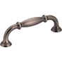 Jeffrey Alexander - 96 mm Center-to-Center Brushed Pewter Tiffany Cabinet Pull - Brushed Pewter