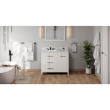 Jeffrey Alexander - 42'' White Katara Vanity, left offset - White