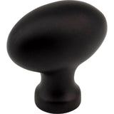 Jeffrey Alexander - 1-9/16'' Overall Length Matte Black Football Lyon Cabinet Knob - Matte Black
