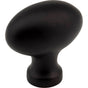 Jeffrey Alexander - 1-9/16'' Overall Length Matte Black Football Lyon Cabinet Knob - Matte Black