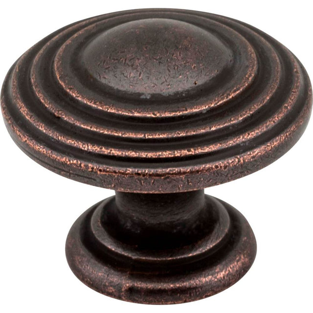 Jeffrey Alexander - 1-1/4'' Diameter Distressed Oil Rubbed Bronze Stacked Bremen 2 Cabinet Knob - Distressed Oil Rubbed Bronze