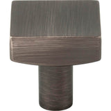 1-1/8'' Overall Length Brushed Pewter Square Dominique Cabinet Knob