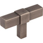 Jeffrey Alexander - 2'' Brushed Pewter Zane Cabinet ''T'' Knob - Brushed Pewter