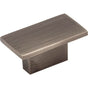 Jeffrey Alexander - 1-9/16'' Overall Length Brushed Pewter Rectangle Mirada Cabinet Knob - Brushed Pewter
