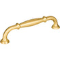 Jeffrey Alexander - 128 mm Center-to-Center Brushed Gold Tiffany Cabinet Pull - Brushed Gold