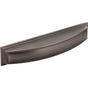 Jeffrey Alexander - 128 mm Center-to-Center Brushed Pewter Square Annadale Cabinet Cup Pull - Brushed Pewter