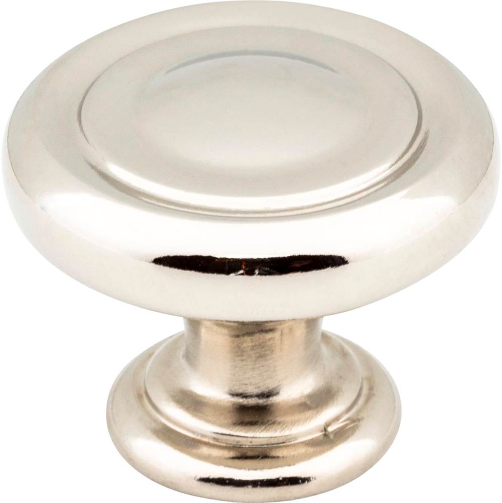 Jeffrey Alexander - 1-1/4'' Diameter Polished Nickel Bremen 1 Cabinet Knob - Polished Nickel