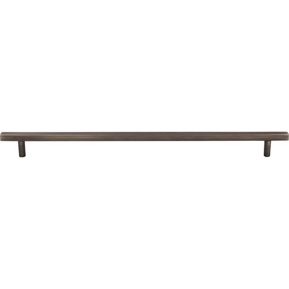 305 mm Center-to-Center Brushed Pewter Square Dominique Cabinet Bar Pull